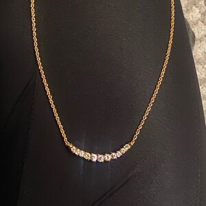 Elegant Gold Necklace with Silver Accents